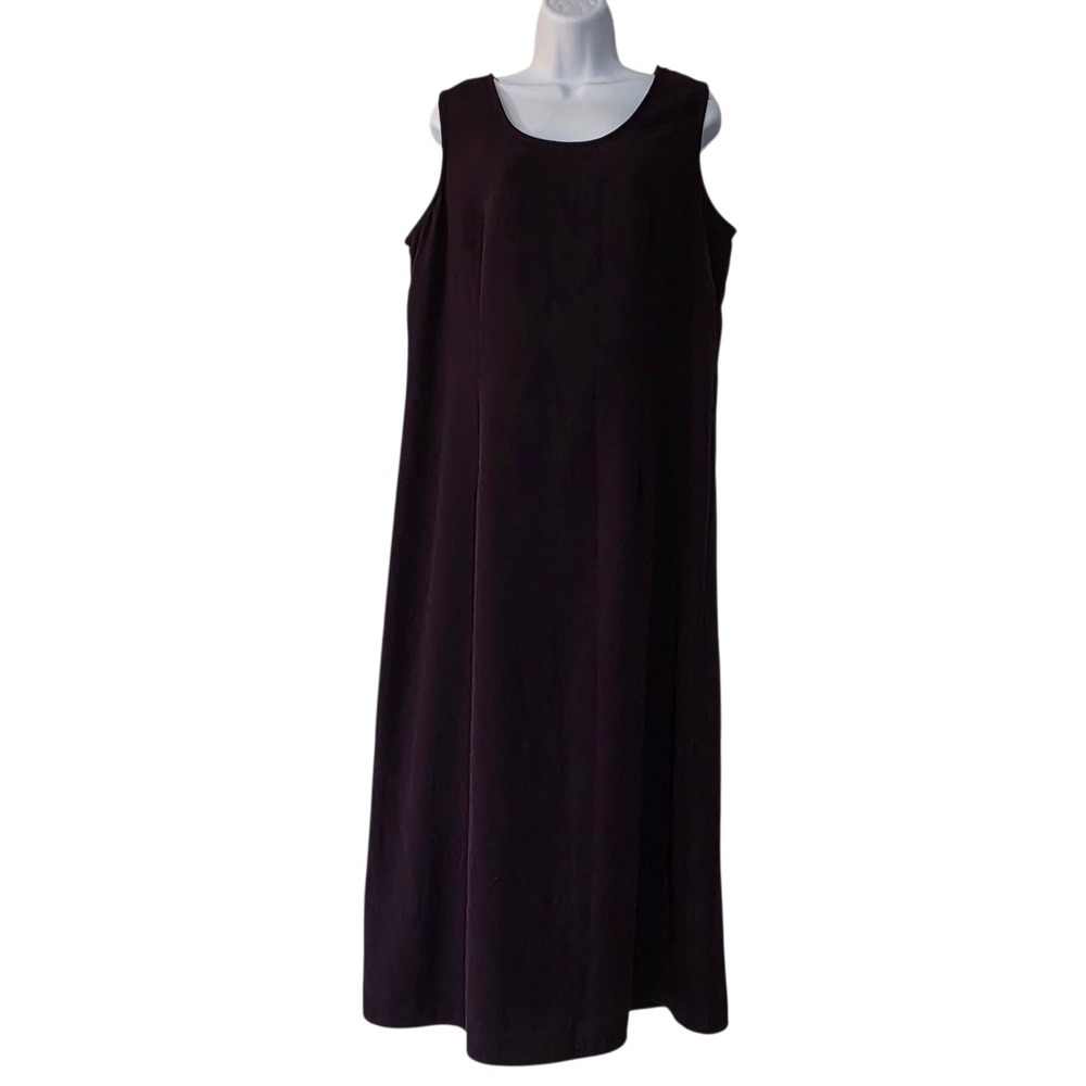 Coldwater Creek Sleeveless‎ Maxi Dress Size 16 Purple 100% Polyester V-Neck Tank